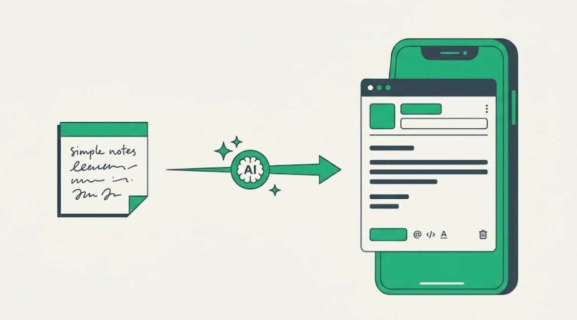 AI assistant drafting a professional email on a smartphone